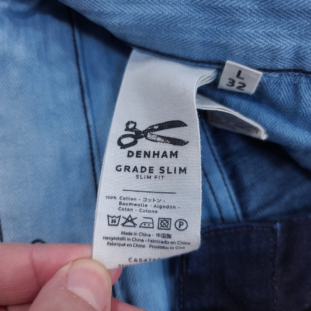 Denham Razor Jeans Men 28x33 Dark Blue Selvedge Slim Fit Indigo Denim - Picture 9 of 11